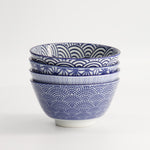 Nippon Mixed Rice Bowl Set | Blue & White | 4 Piece