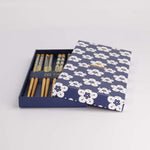 Sakura Chopstick Set | Blue & White | 5 Piece