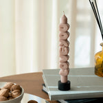 'Love You' Taper Candle | Cream