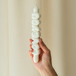 'Love You' Taper Candle | White