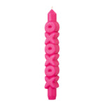 'XOXOXO' Taper Candle | Pink