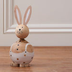 Decorative Wooden Easter Bunny with Braces
