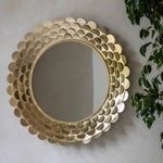 Windsor Scalloped Round Wall Mirror | Gold