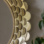 Windsor Scalloped Round Wall Mirror | Gold