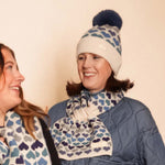 Women's Constellation Faux Fur Pom Pom Hat | Blue Hearts