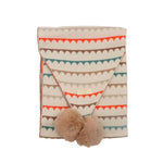 Women's Constellation Faux Fur Pom Pom Scarf | Taupe Waves