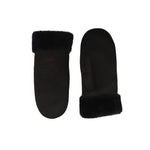 Women's Constellation Faux Sheepskin Mittens | Black