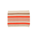 Women's Double Layer Loop Scarf | Cream/Orange Stripes
