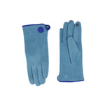 Women's Winter Gloves with Button Detail | Blue
