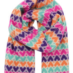 Women's Winter Heart Print Scarf | Multicolour