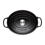 Oval Cast Iron Casserole Dish | Satin Black | 29cm