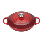 Shallow Cast Iron Casserole Dish | Cerise | 30cm