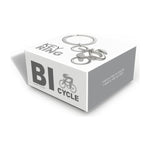 Cyclist Keyring | Silver