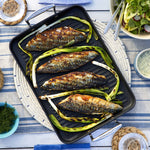 Toughened Ribbed Rectangular Grill | Non-Stick | 35cm