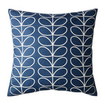 Linear Stem Feather Cushion | Whale Blue
