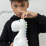 Colour Changing Night Light | White Dinosaur with USB Cable | XL