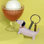 Sausage Dog Keyring | Pink