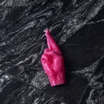 Crossed Fingers Hand Gesture Candle | Pink