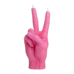 Peace Hand Gesture Candle | Pink