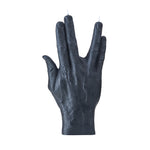 Live Long and Prosper Hand Gesture Candle | Black