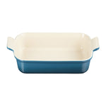 Deep Rectangular Heritage Dish | Stoneware | Deep Teal | 26cm