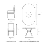 Monza 8 Seat Set with Lazy Susan, Highback Armchairs & 2m Parasol