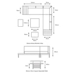 Monza Modular Dining Set with Adjustable Table
