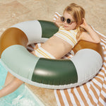 Donna Stripe Large Swim Ring | Dusty Mint