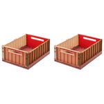 Medium Weston Storage Box Set | Dusty Raspberry Mix | 2 Pack