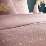 Geometric Bee Duvet Cover Set | Blush