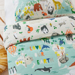 Love Our Earth Kids Duvet Cover Set | Blue