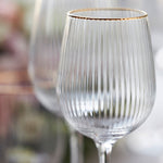 Palermo Gold White Wine Glasses | Set of 4