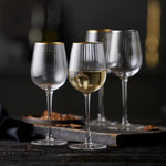 Palermo Gold White Wine Glasses | Set of 4