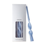 Twisted Taper Candles | Ice Blue | Set of 3