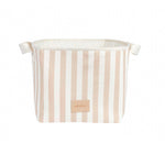 Django Toy Basket | Taupe Stripes | 22x23x23cm