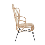 Java Scalloped Back Chair | Natural Rattan