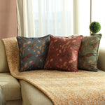 Satin Crane Cushion | Green | 45x45cm