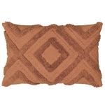 Tufted Geometric Cushion | Brick Orange | 30x50cm