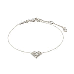 Sophia Heart Pendant Bracelet | Silver Plated