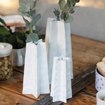 Embossed Porcelain Star Vase | Small