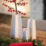 Embossed Porcelain Star Vase | Small