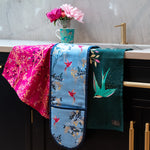 Hummingbird Double Oven Glove | Blue
