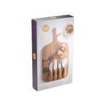 Stag Cheese Board & Knife Set | Acacia Wood | 4 Piece