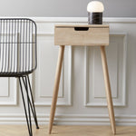 Ebern Side Table | White Washed Oak | 80cm