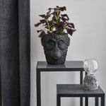 Gorilla Vase/Flowerpot | Black Cement | 22.5cm