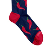 Women's Hot Chilli Pepper Socks | Red & Blue