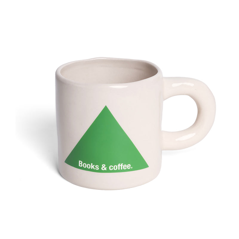 'Books & Coffee' Mug | Green