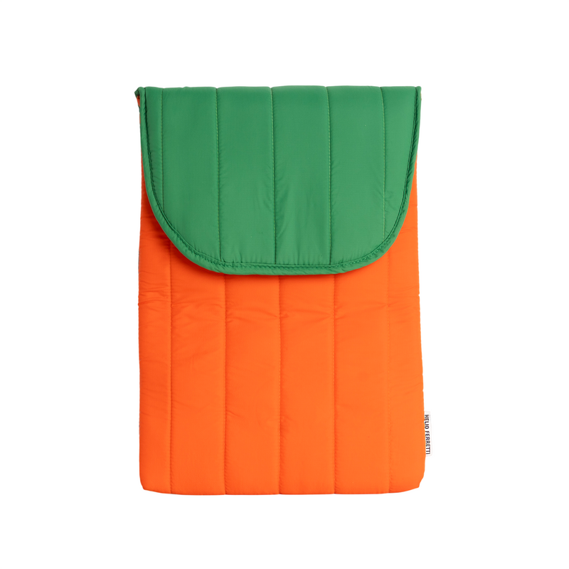 Colourblock Laptop Sleeve | Orange & Green