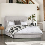 Marlowe Fabric 2 Drawer Bed Frame | Taupe