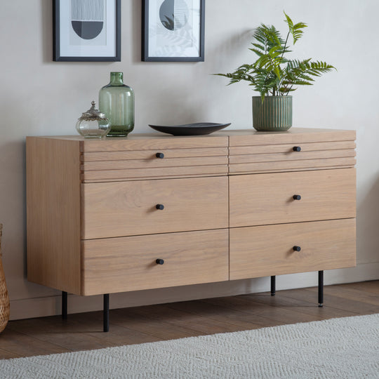 Okayama Japandi 6 Drawer Chest | Natural Oak